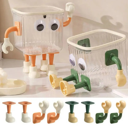 2Pcs DIY Tissue Box Decorative Foot Legs Self-adhesive Multifunctional Trash Can Hand Hook Holder Decoration Decorative Stuff